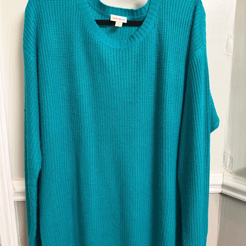 LuLaRoe Vibrant Teal Shaker Knit Sweater